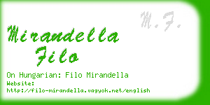 mirandella filo business card
